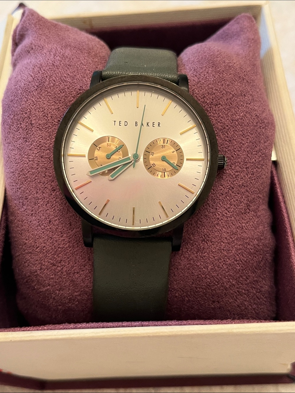Ted Baker Watch with Rose Gold Accents and Mint Hands